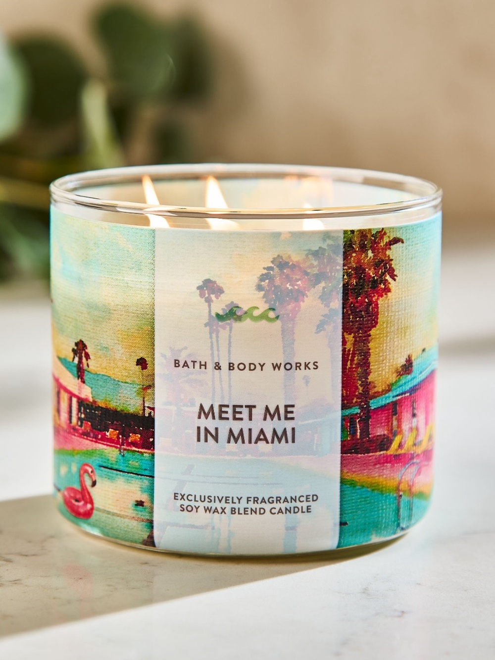 🆕BATH & BODY WORKS 3 WICK CANDLE/ MEET ME IN MIAMI